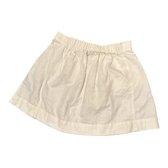 J. Crew White Linen Mini Skirt Sz XS Drawstring Pockets Euro Summer Classic - Picture 4 of 4